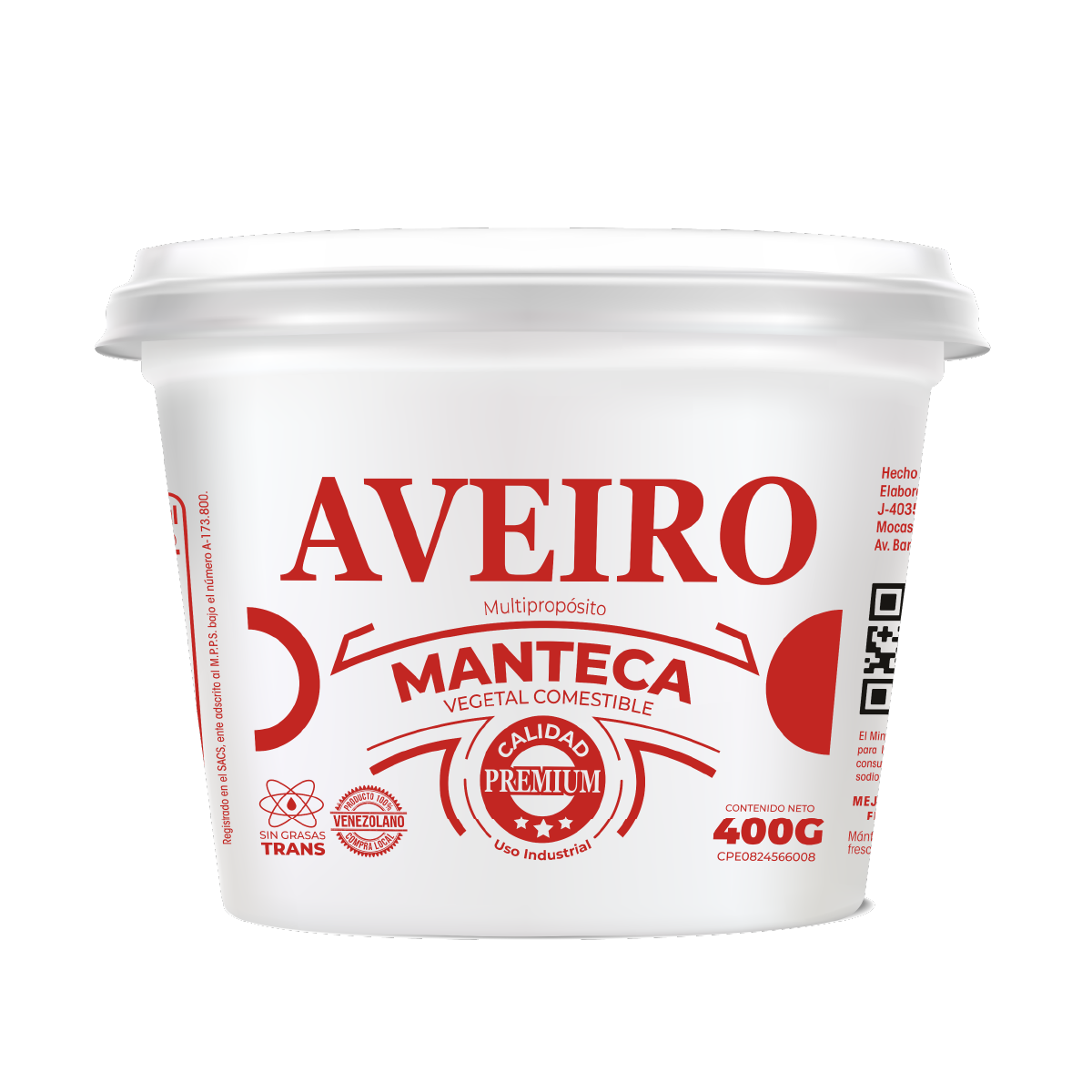 Manteca Vegetal Aveiro